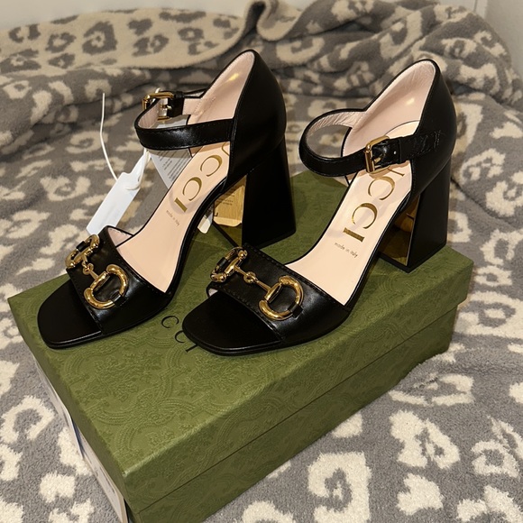 Authentic GUCCI 95mm Baby Leather Sandals W- Horsebit Authentic & NWT - Picture 4 of 17